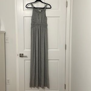 Max Studio Knit Grey Grecian Maxi Dress